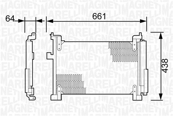 MAGNETI MARELLI Конденсатор, кондиционер 350203498000